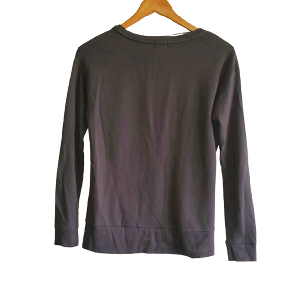 Juicy Couture Gray Logo Rhinestone Crewneck Sweatshirt Women's Size Large - Picture 4 of 5